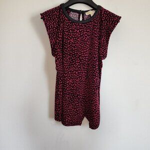 Ladies Petite SZ PS Michael Michael Kors Black/Red Knit Top